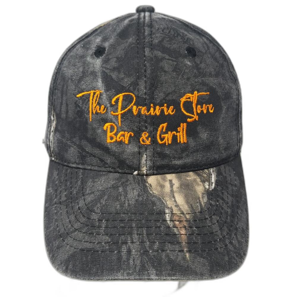 Outdoor Cap Baseball Cap Black One Size Prairie Store Bar Grill Camo Hat